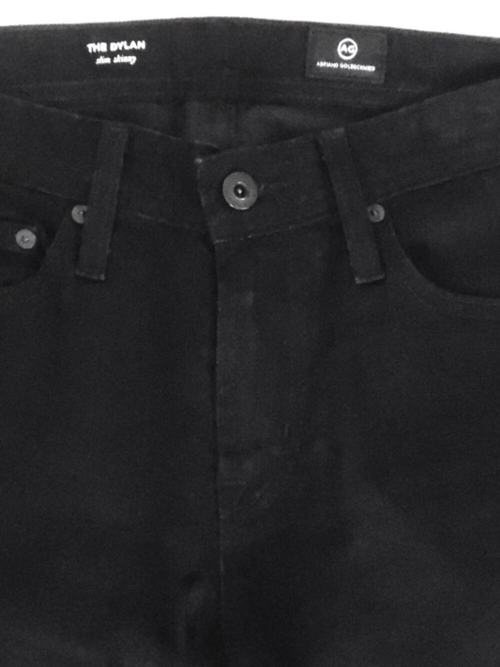 New Men's AG THE DYLAN Slim Skinny Black Jeans Distressed Ripped Knees 28 x 32 - Picture 4 of 7